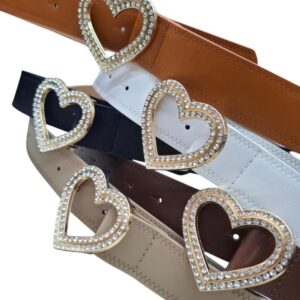 CINTURONES CORAZON MUJER CON BRILLOS CC