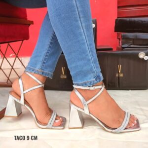 VIZZANO SANDALIA METALIZADA PREMIUN CRISTAL