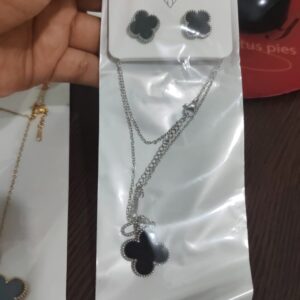 BIJUTERIA SET COLLAR Y AROS VAN CLEEF