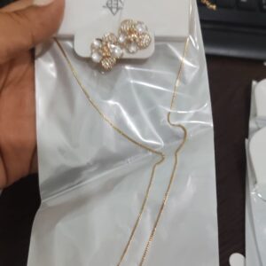 BIJUTERIA SET COLLAR Y AROS FLOR