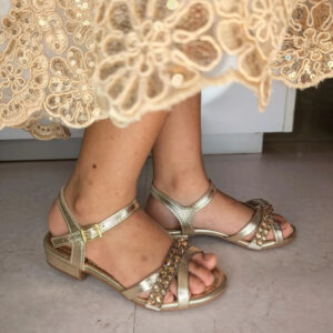 MOLEKINHA SANDALIA BRILLO ITALIA FLOR